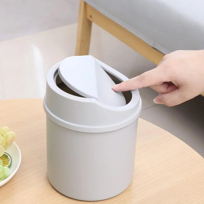 Mini Desktop Trash Can with Lid – Small Desk Bin Organizer Desktop Trash Can Axl