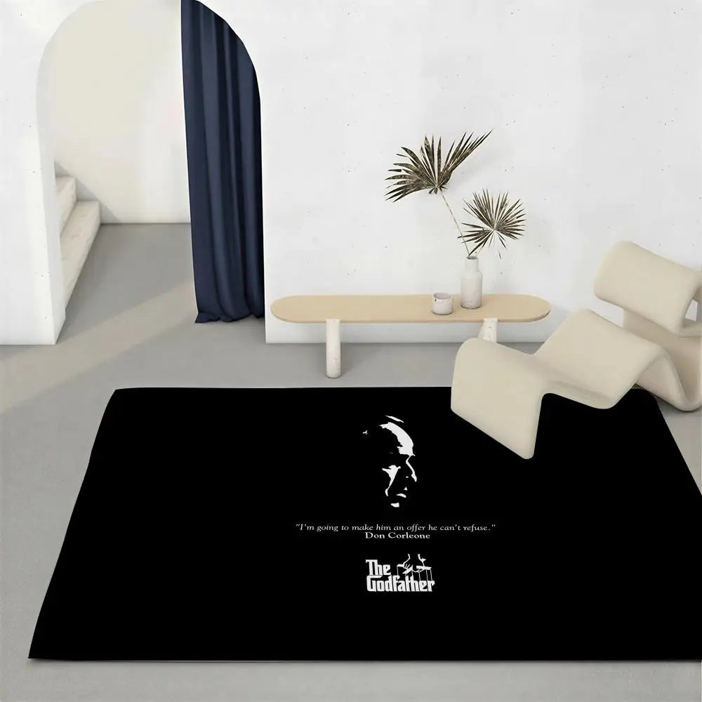 The Godfather Flannel Floor Mat – Non-Slip Indoor Rug Flannel Floor Mat Axl White3 80x120cm