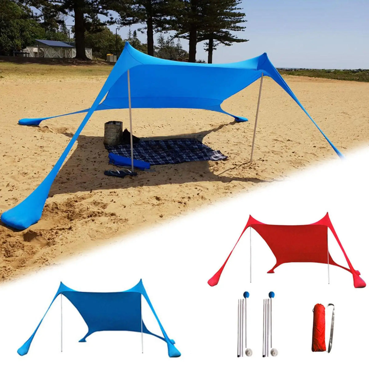 Pop-Up Beach Canopy Tent – UV Sun Shade, Camping & Picnics Beach Canopy Tent Axl