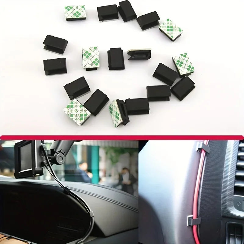 Adhesive Car Wire Clips – Cable & Cord Organizer Clamps Car Cable Organizer Axl