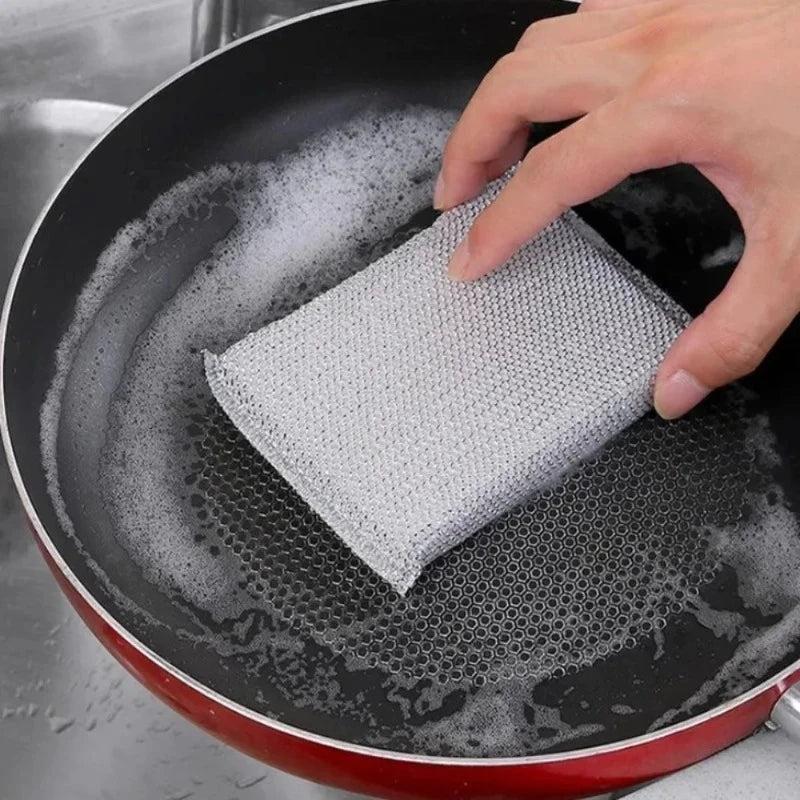 Scratch-Free Kitchen Sponge Wipes 4 Pack – Safe for All Pans Kitchen Cleaning Sponge Axl