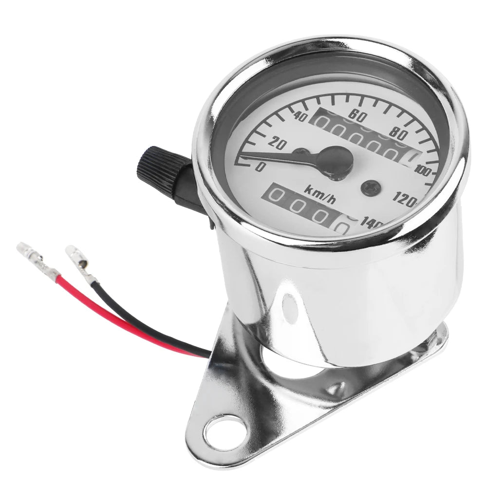 Retro Motorcycle Dashboard LED Speedometer & Tachometer Gauge Motorcycle Gauge Axl Silver