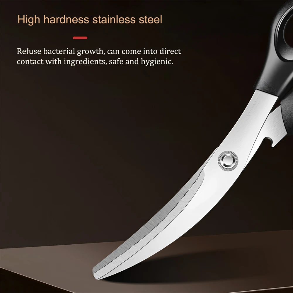 Korean BBQ Stainless Steel Kitchen Scissors | Non-Slip Food Shears Kitchen Scissors Axl