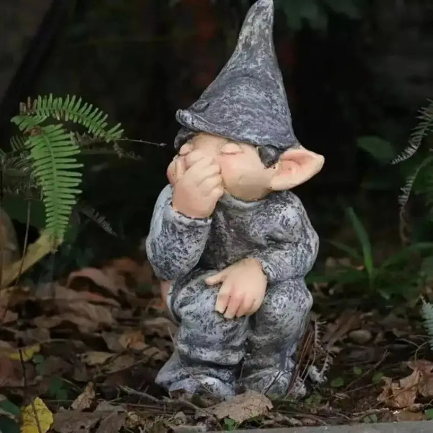 Funny Dwarf Garden Gnome Statue – Resin Novelty Figurine Decor Garden Gnome Statue Axl