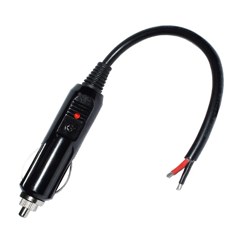 12V–24V Car Cigarette Lighter Plug Adapter | LED, 10A, 15cm Car Lighter Adapter Axl