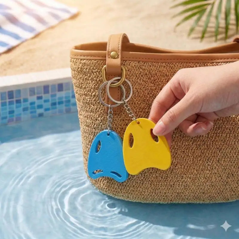 Swimming Kickboard Keychain – Swim Bag Charm & Key Ring Novelty Keychain Axl