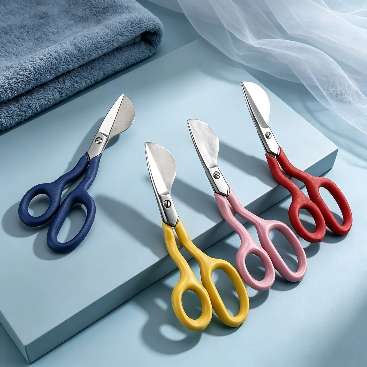 Duckbill Carpet Trimming Scissors – Curved Rug & Fabric Shears Craft Trimming Scissors Axl