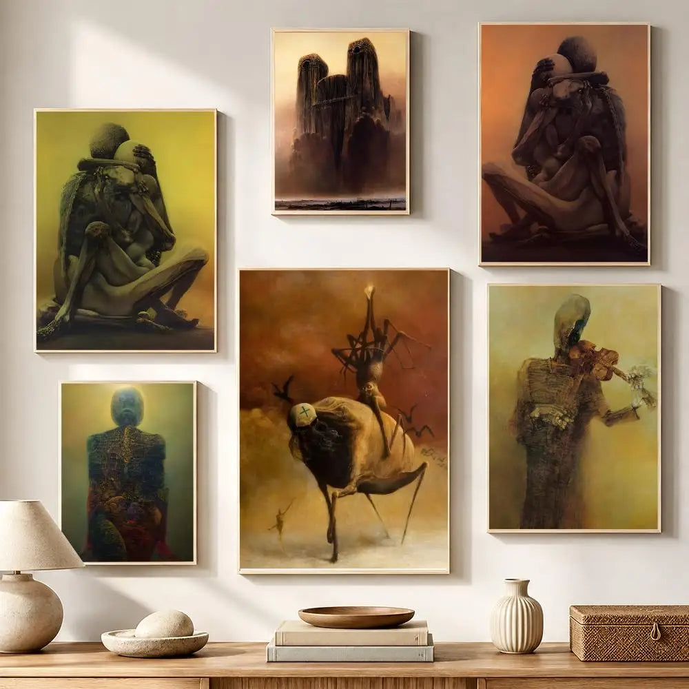 Zdzisław Beksiński Art Stickers – HD Waterproof Wall Decor Art Wall Stickers Axl