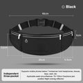 Waterproof Running Waist Pack – Unisex Sports Phone Belt Bag Running Waist Pack Axl A Black