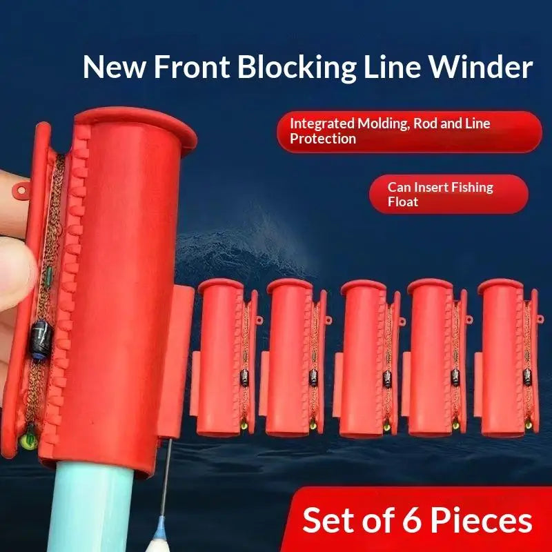 5-Pack Silicone Fishing Rod Tip Covers & Line Winder Plugs Fishing Rod Accessories Axl