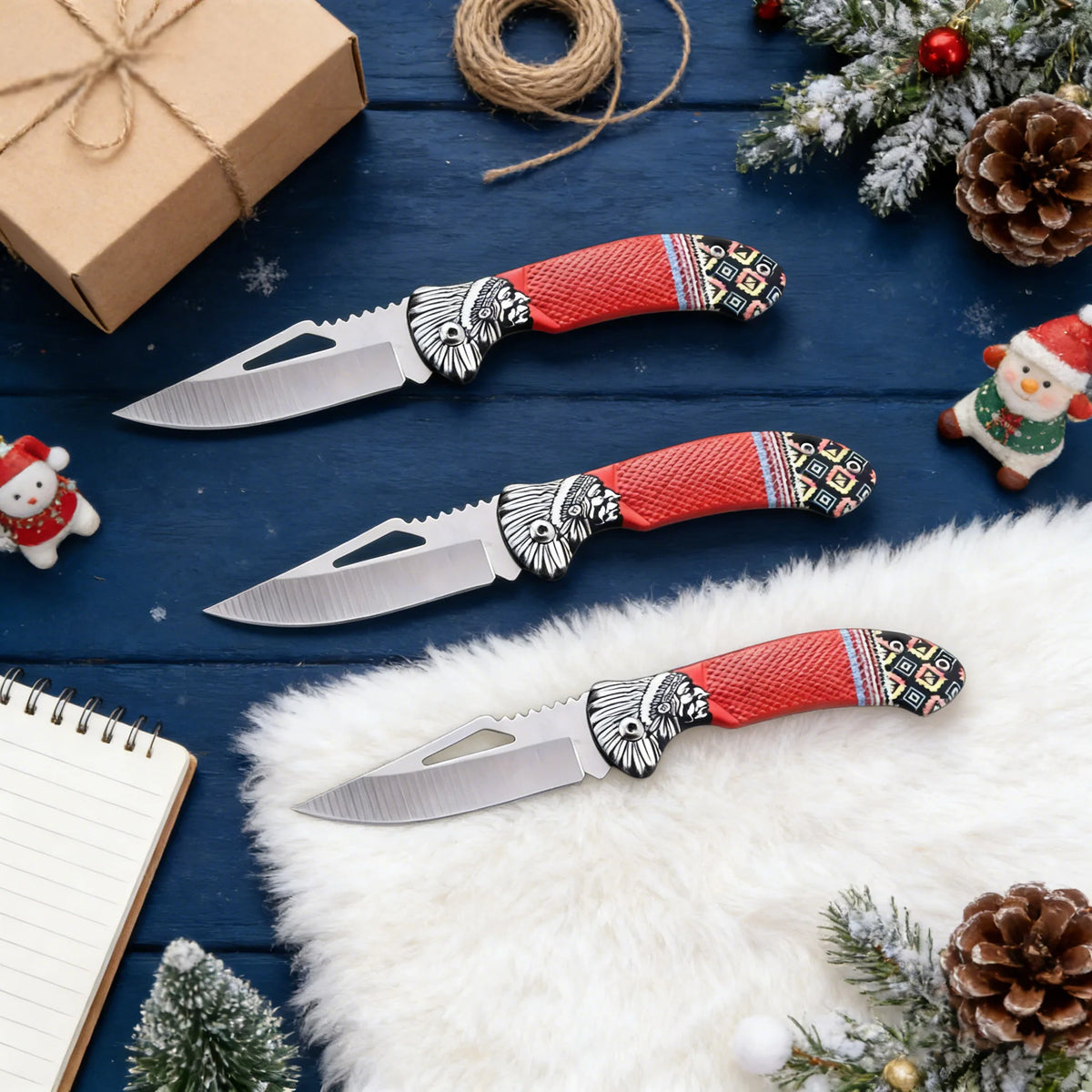 Premium Multifunctional Folding Knife – EDC Camping Survival Folding Pocket Knife Axl Knife-3PCS