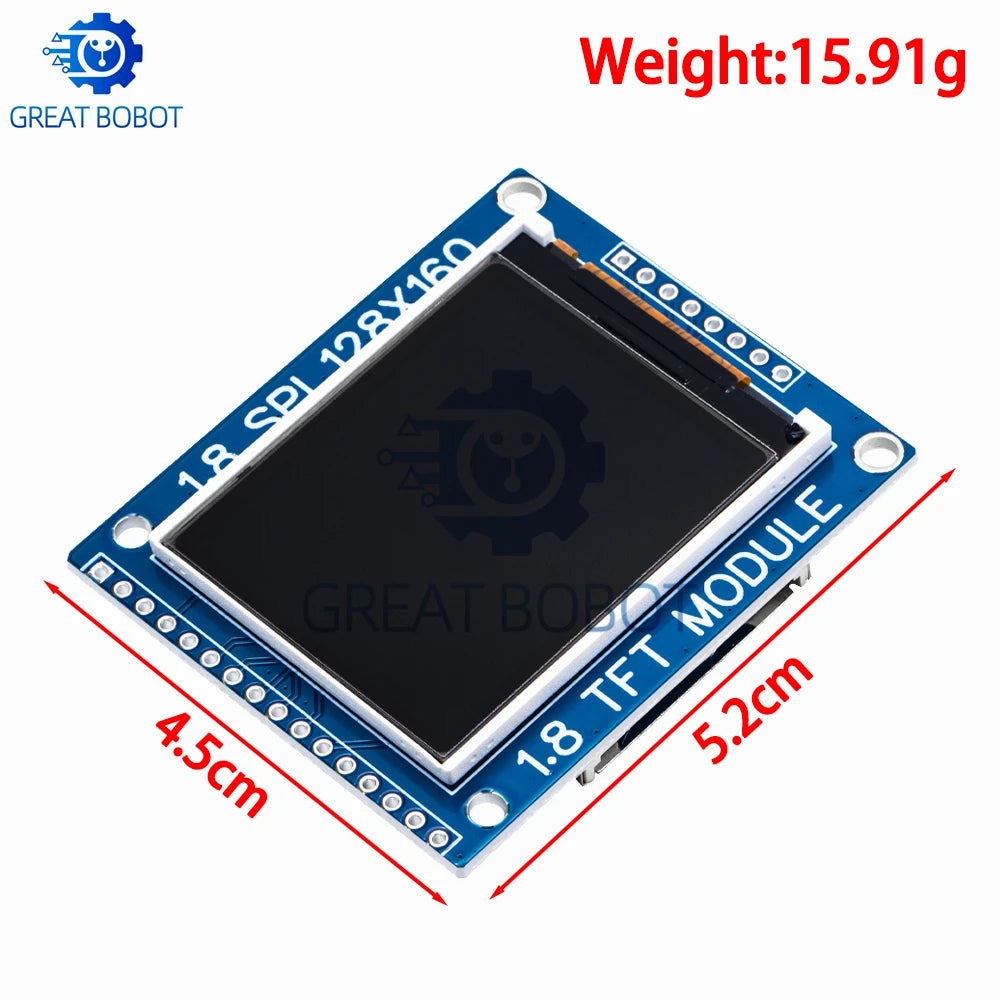 1.8" SPI TFT LCD Module 128x160 – Arduino Compatible LCD Display Module Axl