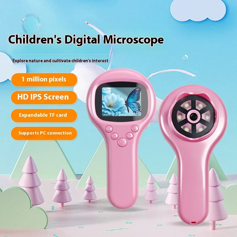 Mini Pocket Microscope 500X – Handheld STEM Toy for Kids Kids Science Microscope Axl
