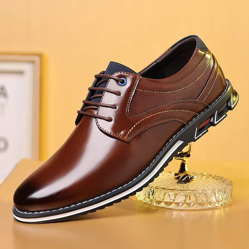 Men's Business Leather Loafers – Breathable Dress Shoes Men's Dress Loafers Axl