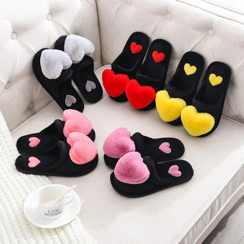 Women's Fuzzy Winter Slippers – Warm Fur Thick Sole Indoor Slides Winter House Slippers Axl