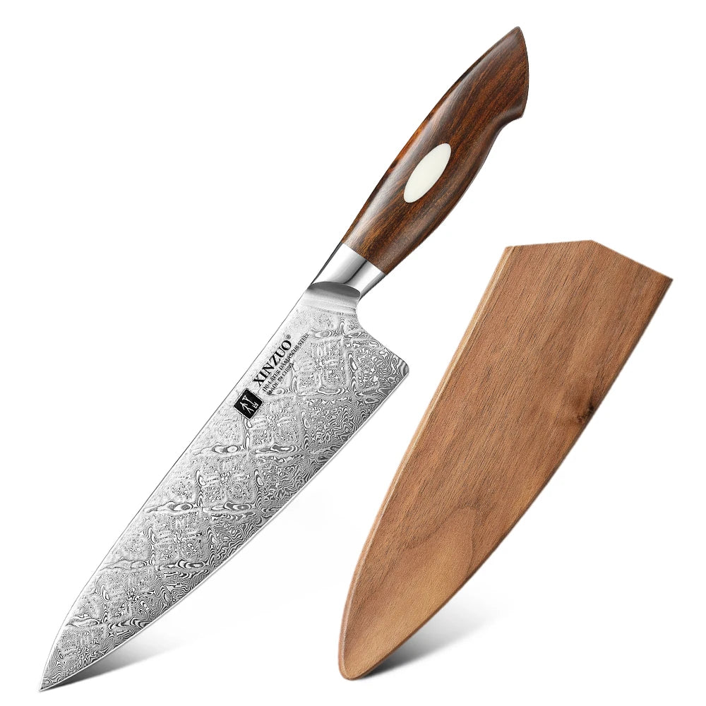 XINZUO Walnut Wood Knife Sheath – Chef, Santoku & More Wooden Knife Sheath Axl