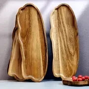 Wooden Serving Tray – Tea, Coffee, Snack & Dessert Platter Wooden Serving Tray Axl