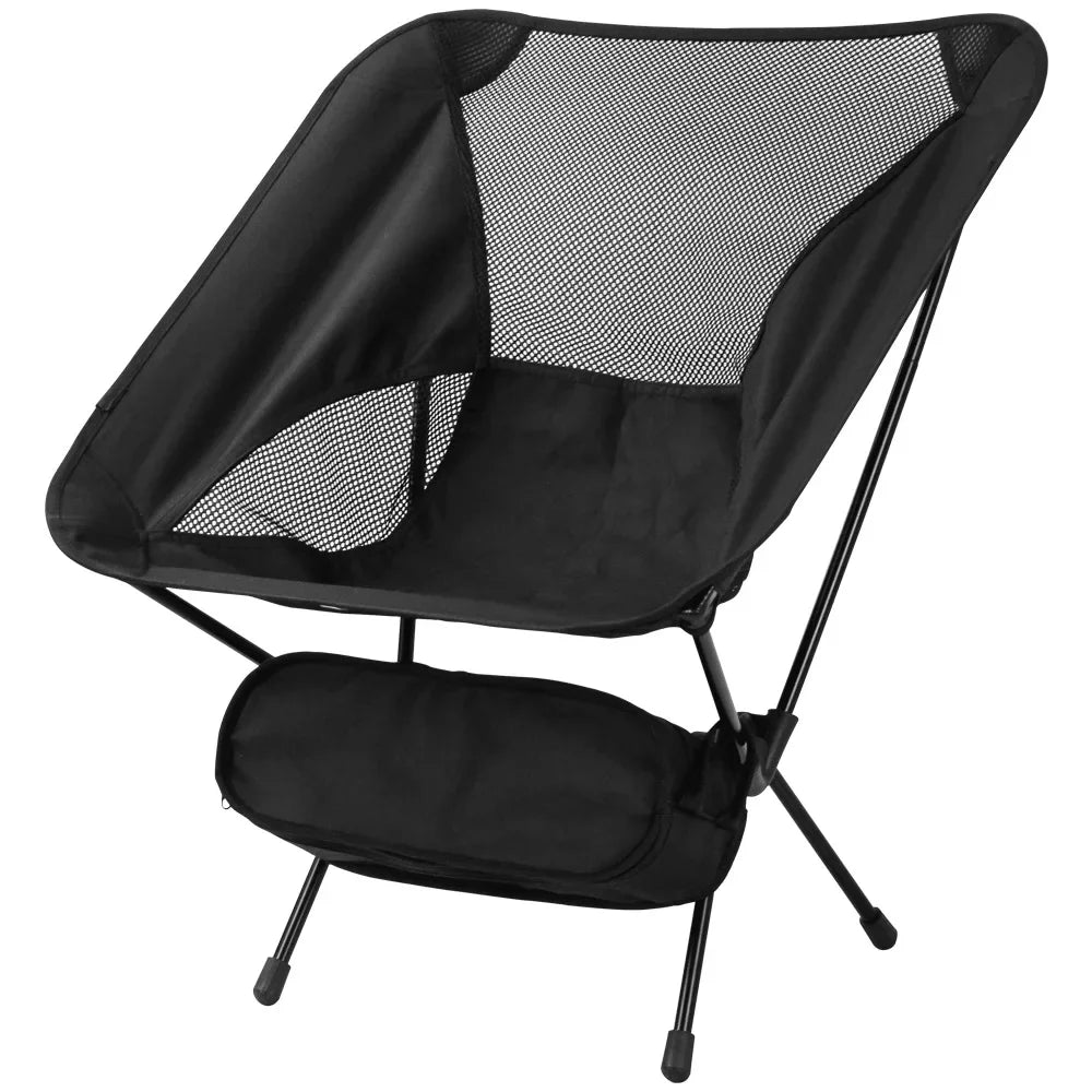 Ultralight Aluminum Folding Chair – Camping, Fishing & Outdoor Folding Camping Chair Axl black