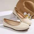 Women's Knitted Ballet Flats – Breathable Slip-On Loafers Ballet Flat Loafers Axl 37 Beige