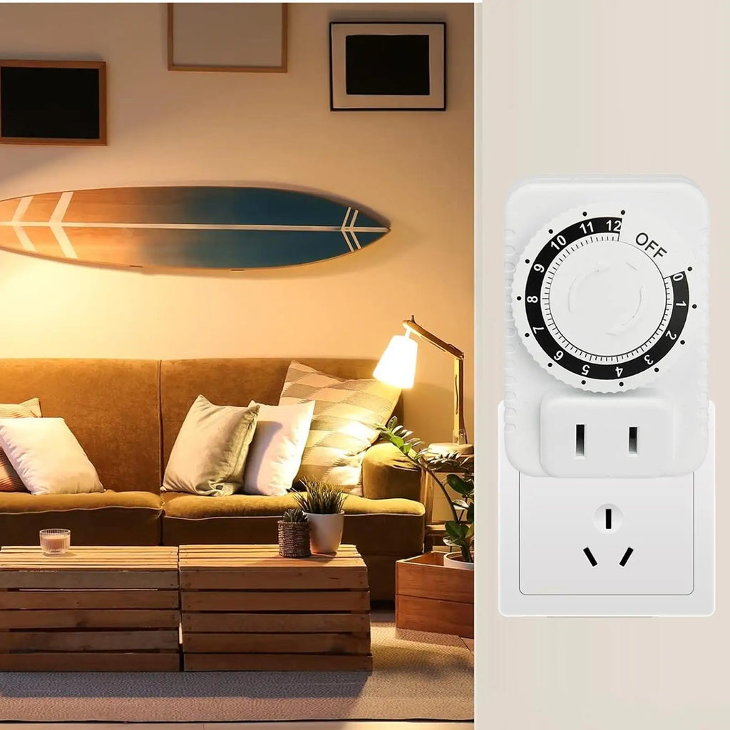 Plug-In Mechanical Timer Outlet – Auto Shut-Off Indoor Socket Mechanical Timer Outlet Axl