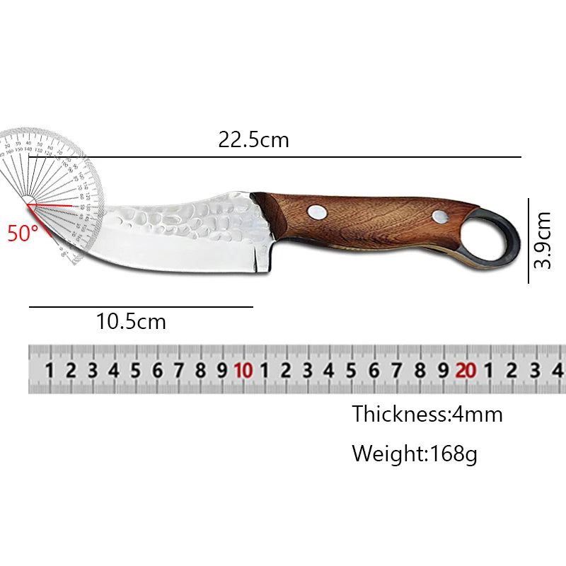 Handmade Forged Boning Knife – Full Tang Wood Handle | Kitchen Boning Knife Axl