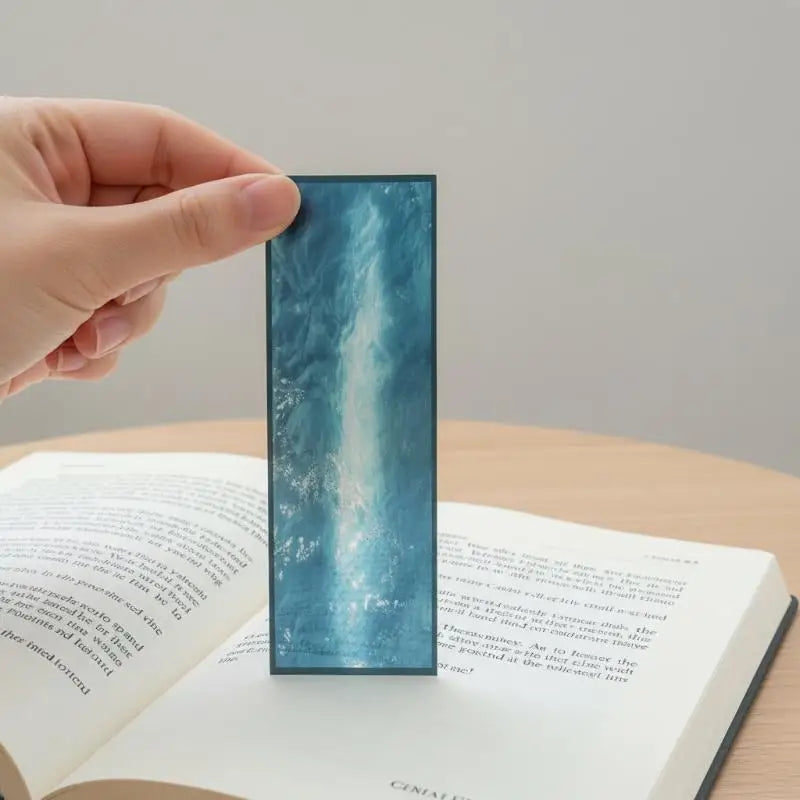 Acrylic Ocean Bookmark Clips Set of 7 – Seascape Book Clips Novelty Bookmarks Axl