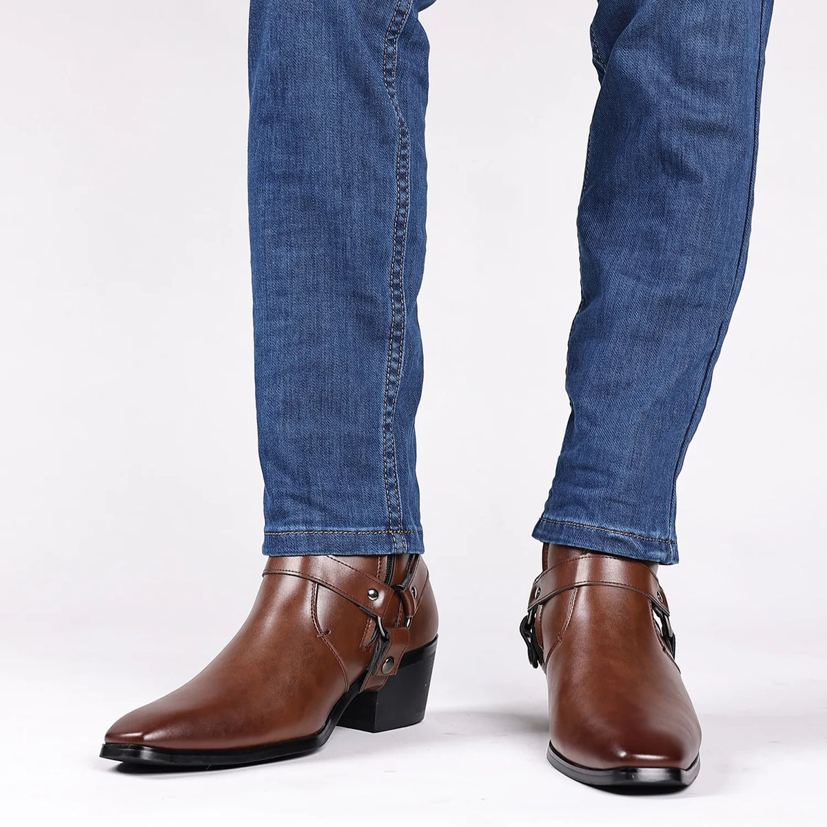 YBQJOO Men's Chelsea Boots – Zip Pointed Toe Dress Boots Men's Chelsea Boots Axl