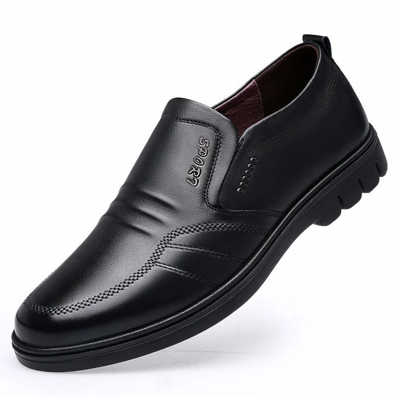 Men's Slip-On Leather Loafers – Lightweight Driving Shoes | YBQJOO Men's Loafers Axl