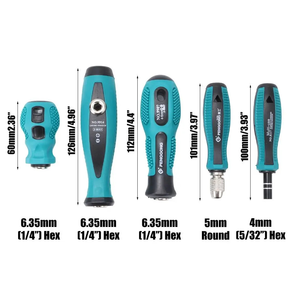 Magnetic Screwdriver Handle & Bit Holder – 6.35mm/4mm/5mm Screwdriver Bit Holder Axl