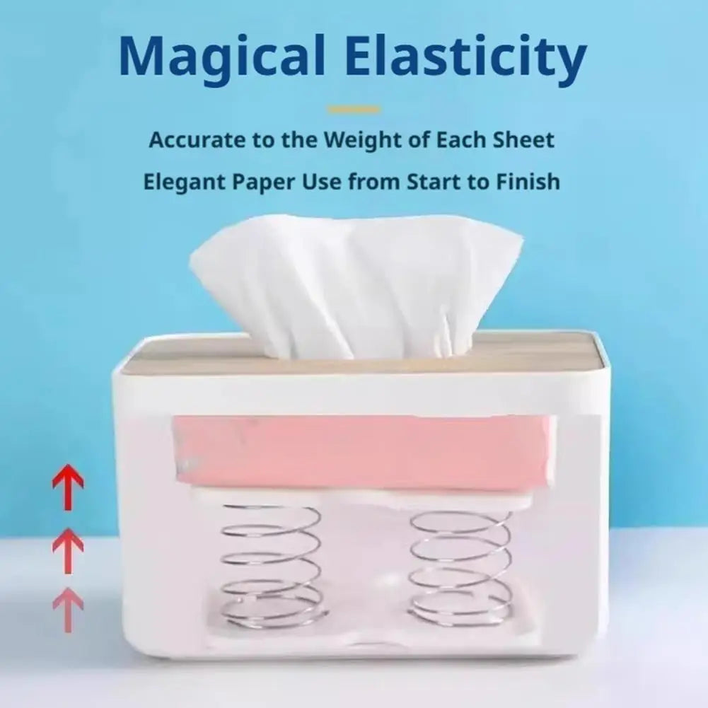 Spring-Loaded Tissue Dispenser – Auto Lift Holder for Home & Office Tissue Box Dispenser Axl