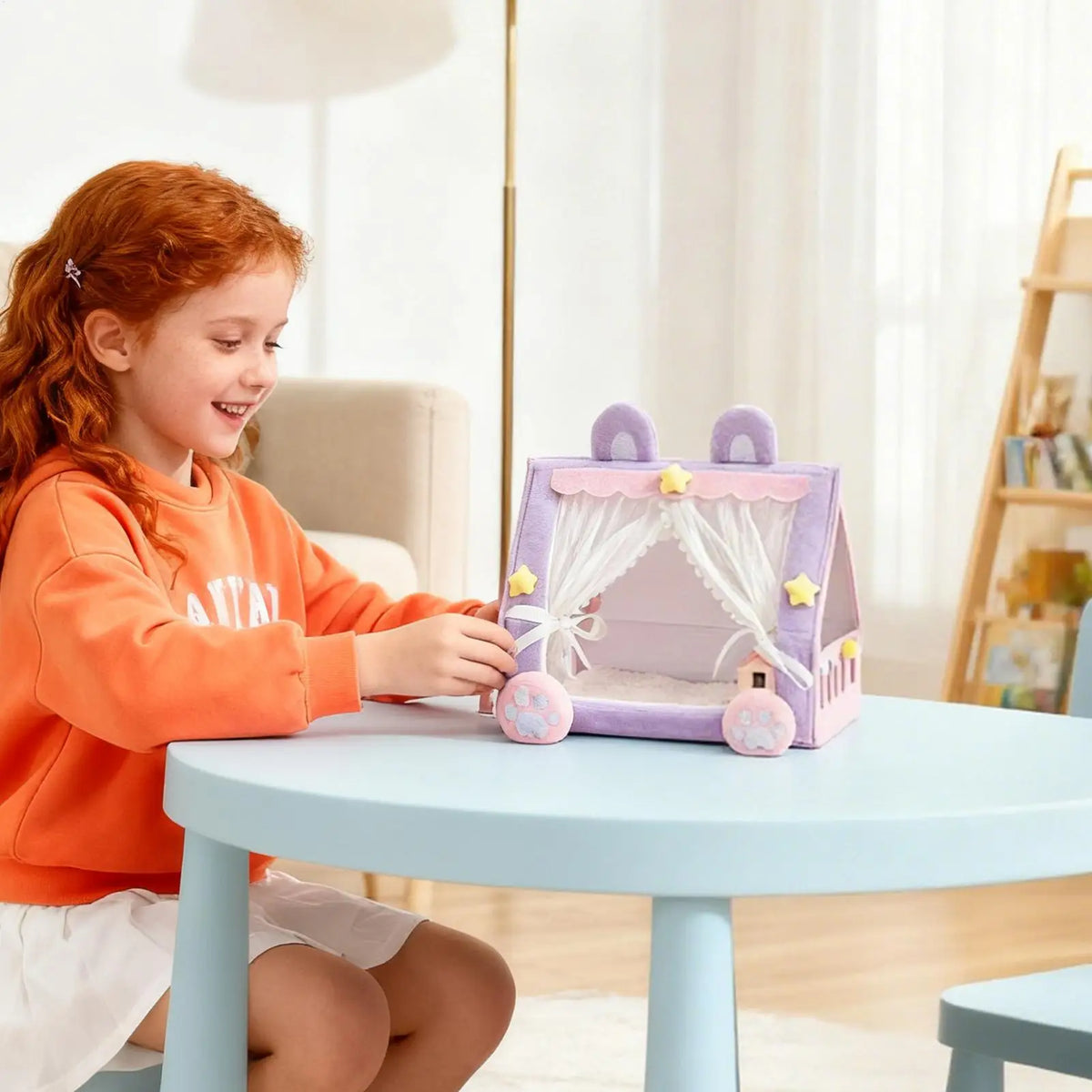 Mini Doll Crib with Canopy Tent – Nursery Toy Bed for Baby Dolls Doll Furniture Accessory Axl