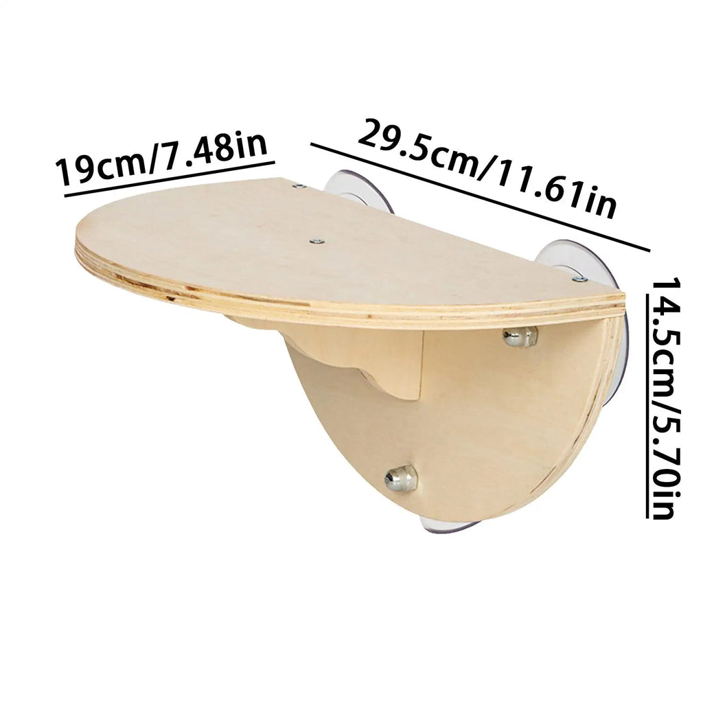 Cat Window Perch Bed – 44 lb, Suction Cups & Soft Felt Pad Cat Window Perch Axl