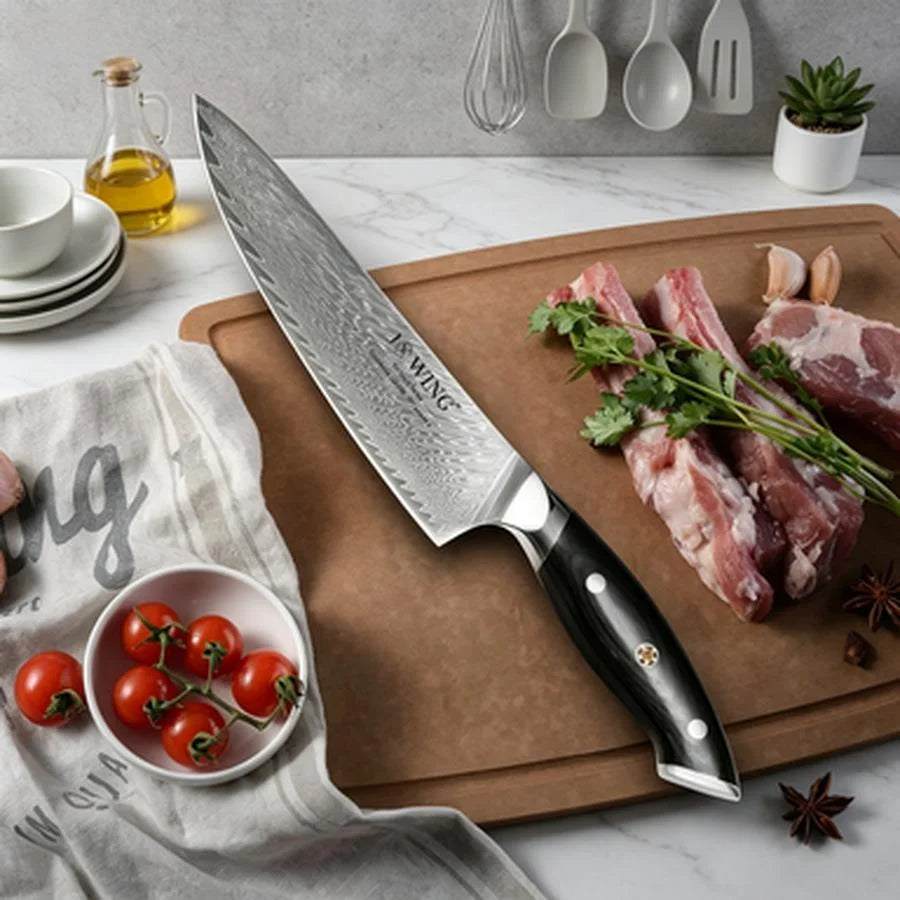 67-Layer Damascus Santoku Knife – Japanese Chef Knife Gift Box Damascus Chef Knife Axl