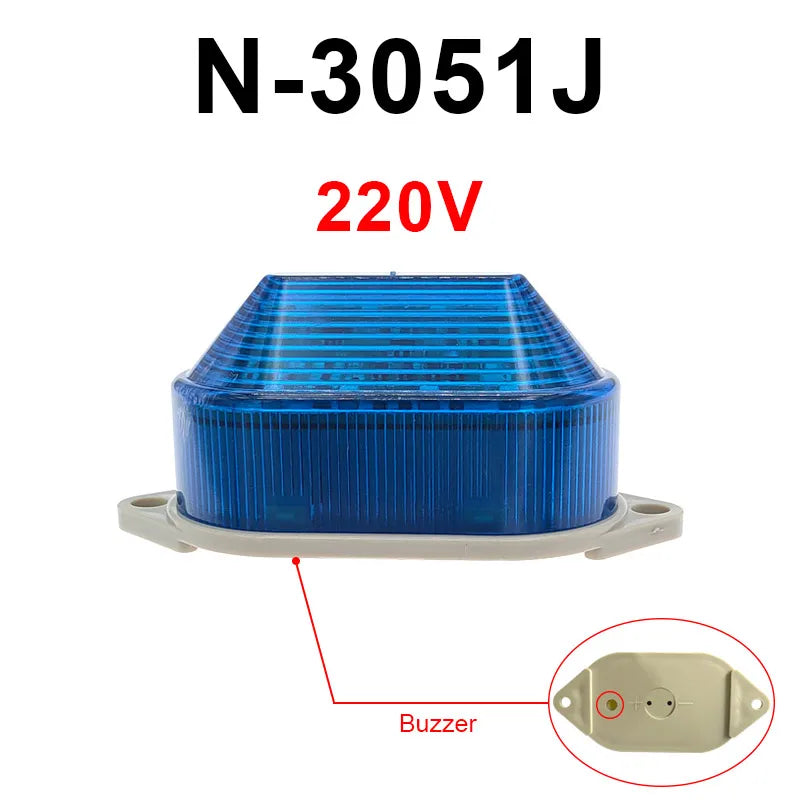 TB40 LED Buzzer Strobe Warning Light 12V 24V 220V IP44 Strobe Warning Light Axl Blue-220V-Buzzer