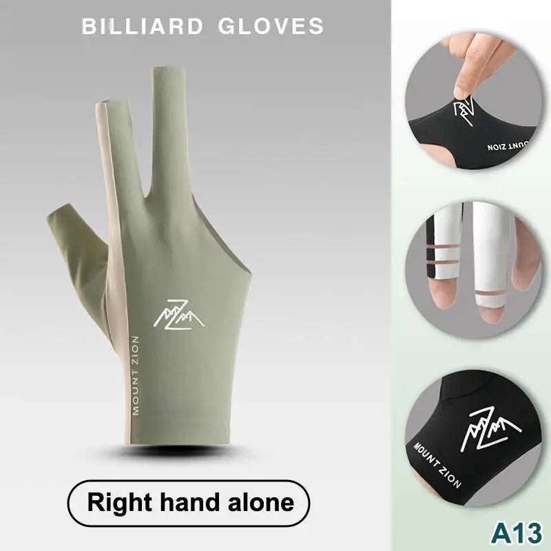 Fingerless Billiard Pool Glove – Breathable Ice Silk 3-Finger Billiard Cue Glove Axl A13