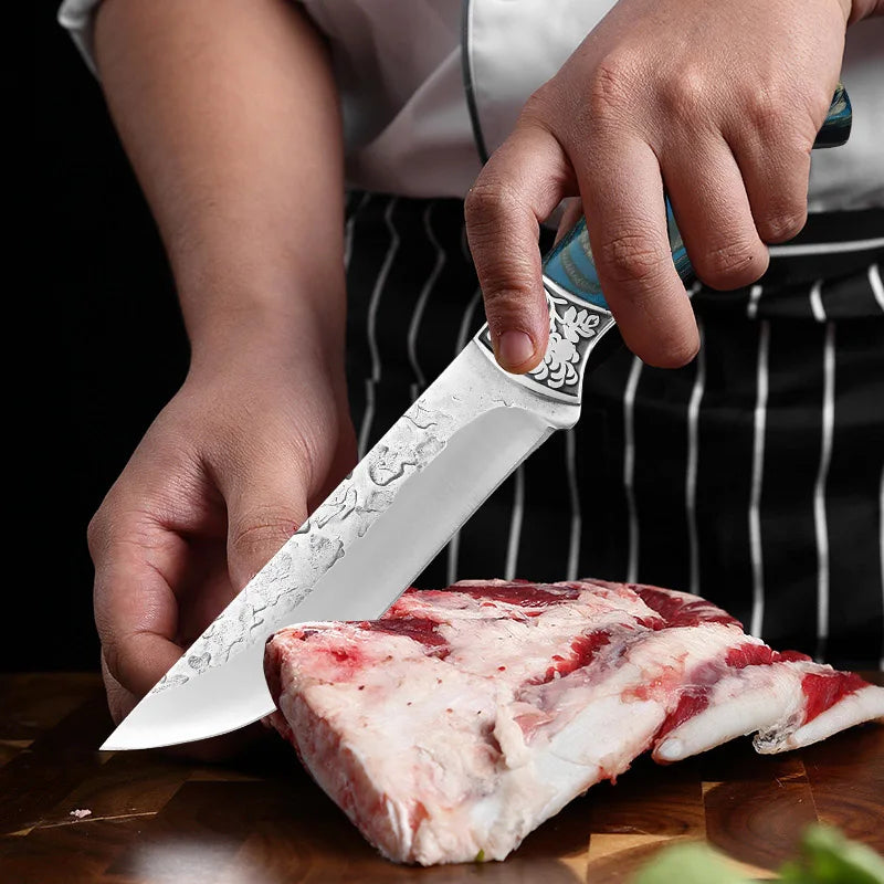 InLeung Hand-Forged Stainless Steel Cleaver – Wood Handle Kitchen Cleaver Knife Axl
