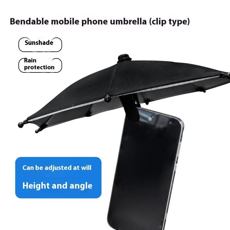 Flexible Phone Umbrella Holder with Clip – Sun & Rain Shade Phone Umbrella Holder Axl