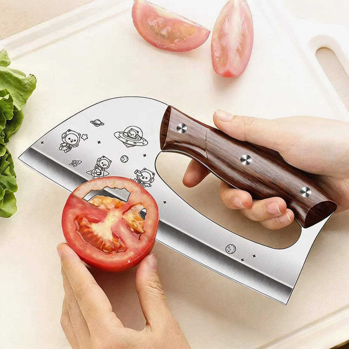 PLYS Forged Chef's Knife – 20cm Stainless Steel Cleaver Chef's Knife Axl