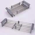 Adjustable Stainless Steel Sink Dish Drying Rack & Drain Basket Sink Dish Drying Rack Axl Random color
