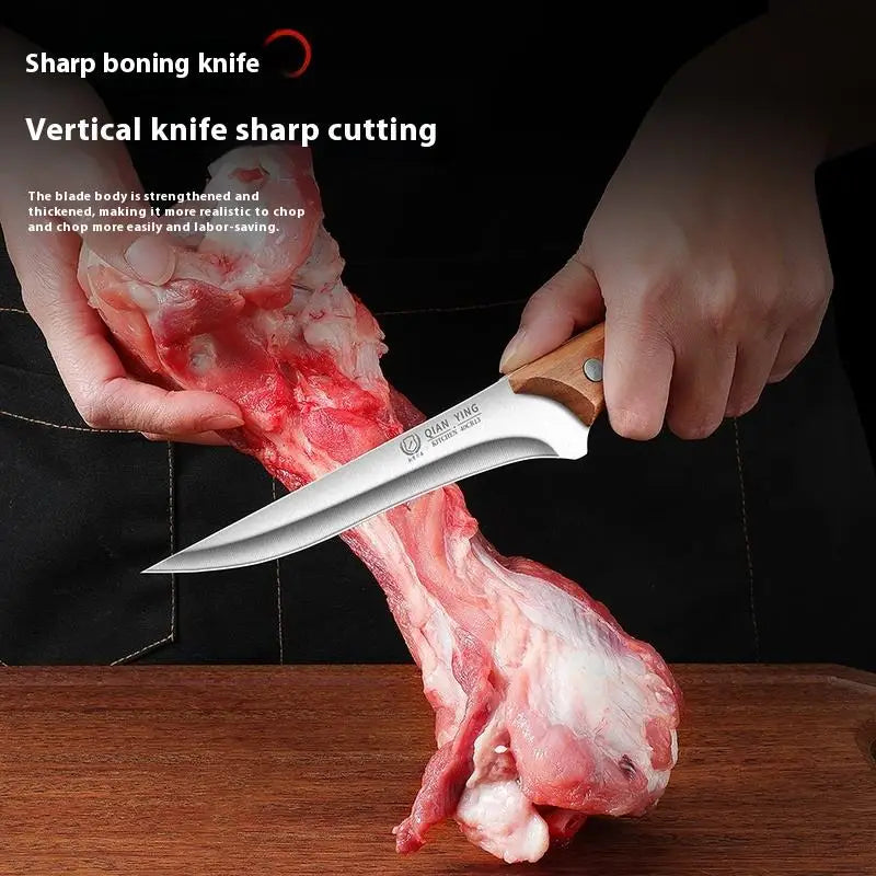 Stainless Steel Fillet & Boning Knife – Wooden Handle Chef Knife Kitchen Fillet Knife Axl