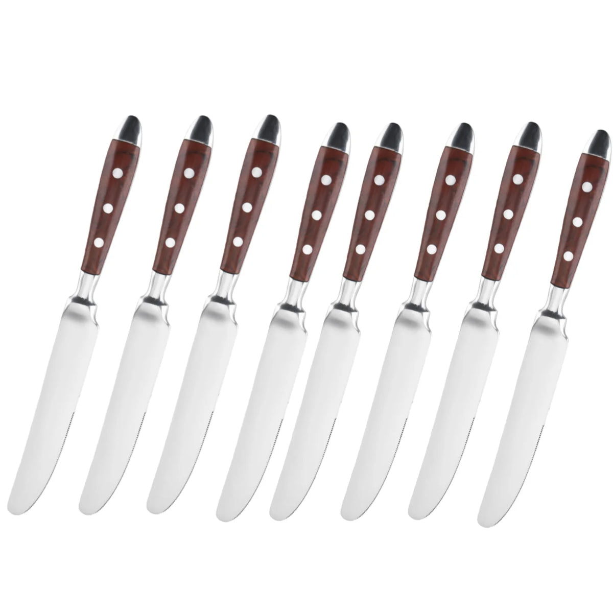 YRIDEFE 6-Piece Stainless Steel Cutlery Set – Knife Fork Spoon Cutlery Set Axl 8PCS B