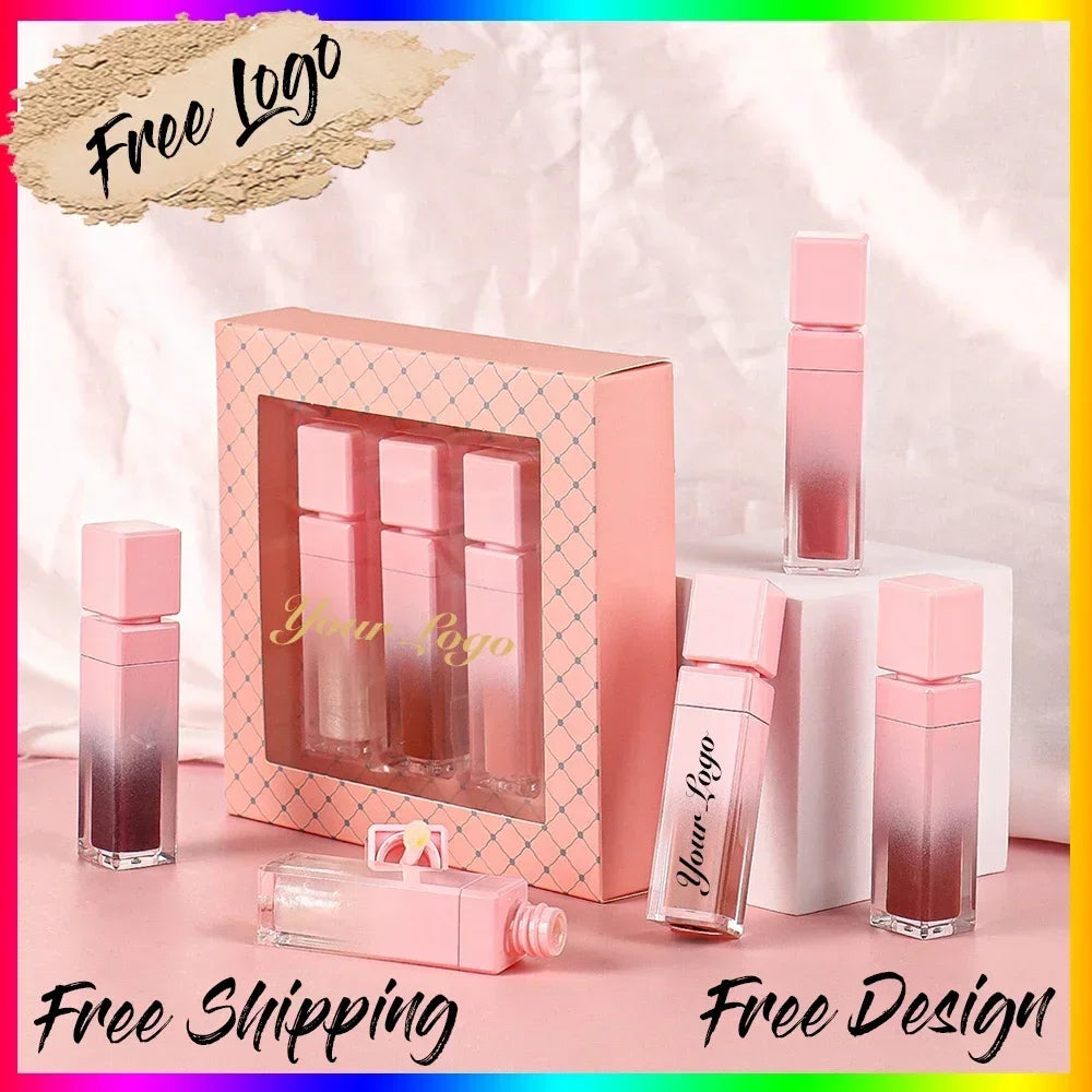 Vegan Private Label Lip Gloss Kit – Custom Makeup Set Private Label Lip Gloss Axl