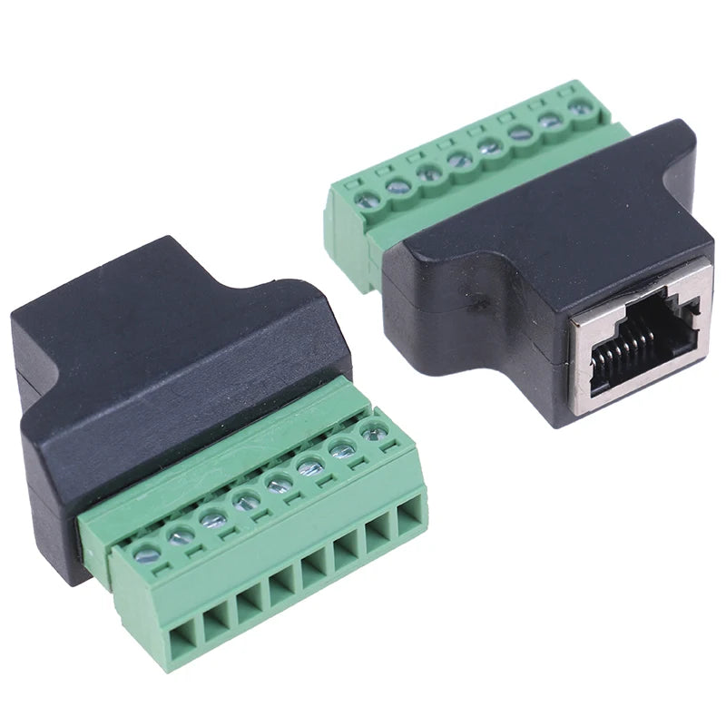 RJ45 Female to Screw Terminal Adapter for CCTV DVR Cable Adapter Axl
