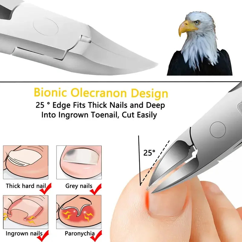 Toenail Clippers for Thick Nails – 1/3 Pack Stainless Steel Nail Clippers Axl