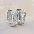Huitan Women's Cubic Zirconia Hoop Earrings | Sparkling Fashion Hoop Earrings Axl E1933