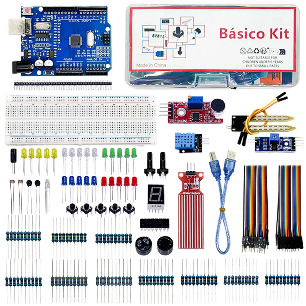Arduino Uno R3 Starter Kit – Breadboard, Sensors & Components Electronics Starter Kit Axl Default Title