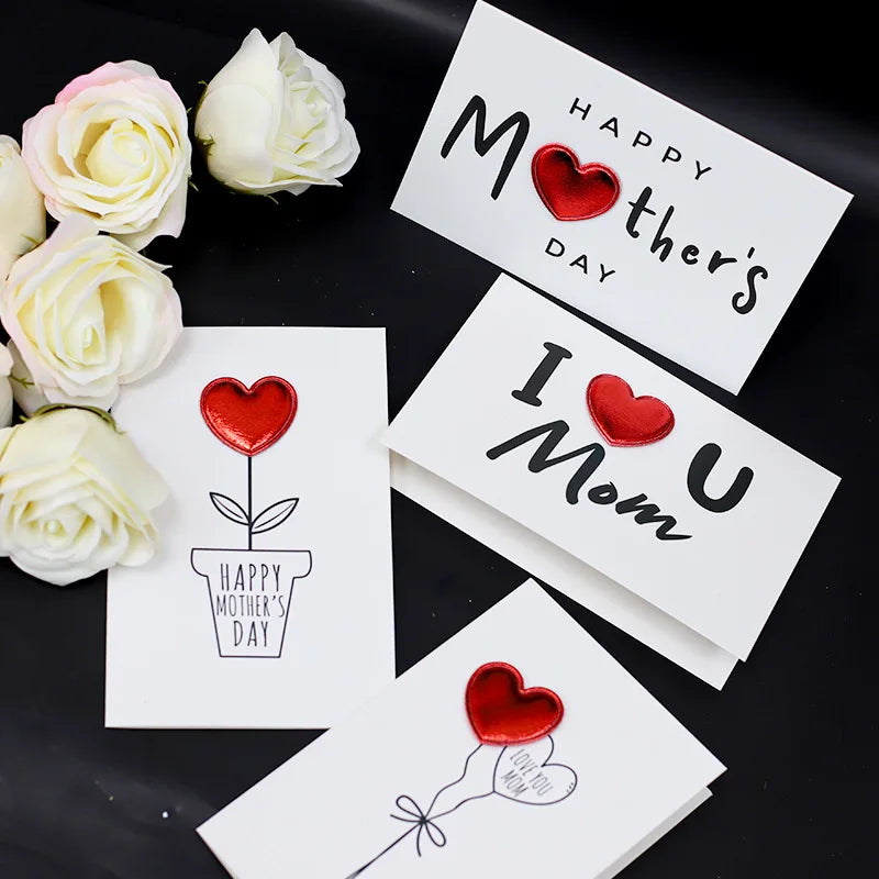 5-Pack Heart Greeting Cards – Mother's Day, Birthday & More Greeting Card Set Axl