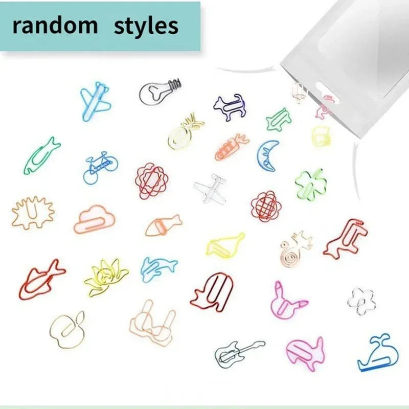 30-Piece Colorful Decorative Paper Clip Bookmarks – Multicolor Decorative Paper Clips Axl multicolour