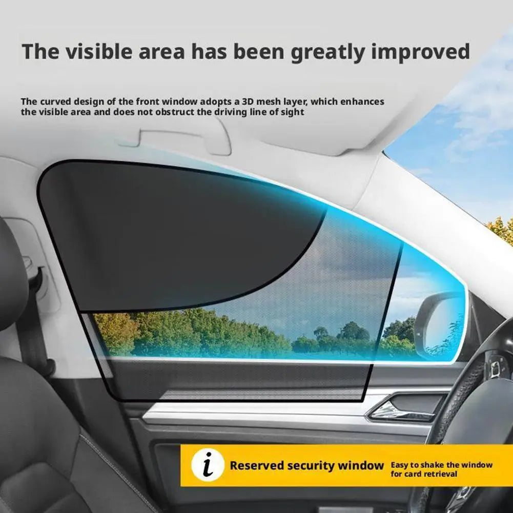 Magnetic Car Window Sunshade – UV-Blocking Mesh Curtain Car Window Sunshade Axl