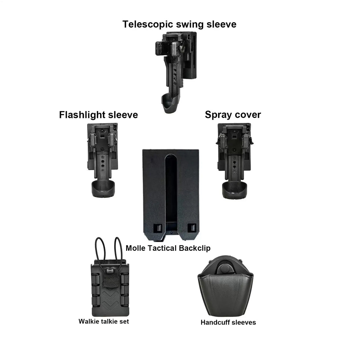 Quick-Release Flashlight Belt Holster | Duty Belt Mount Flashlight Belt Holster Axl